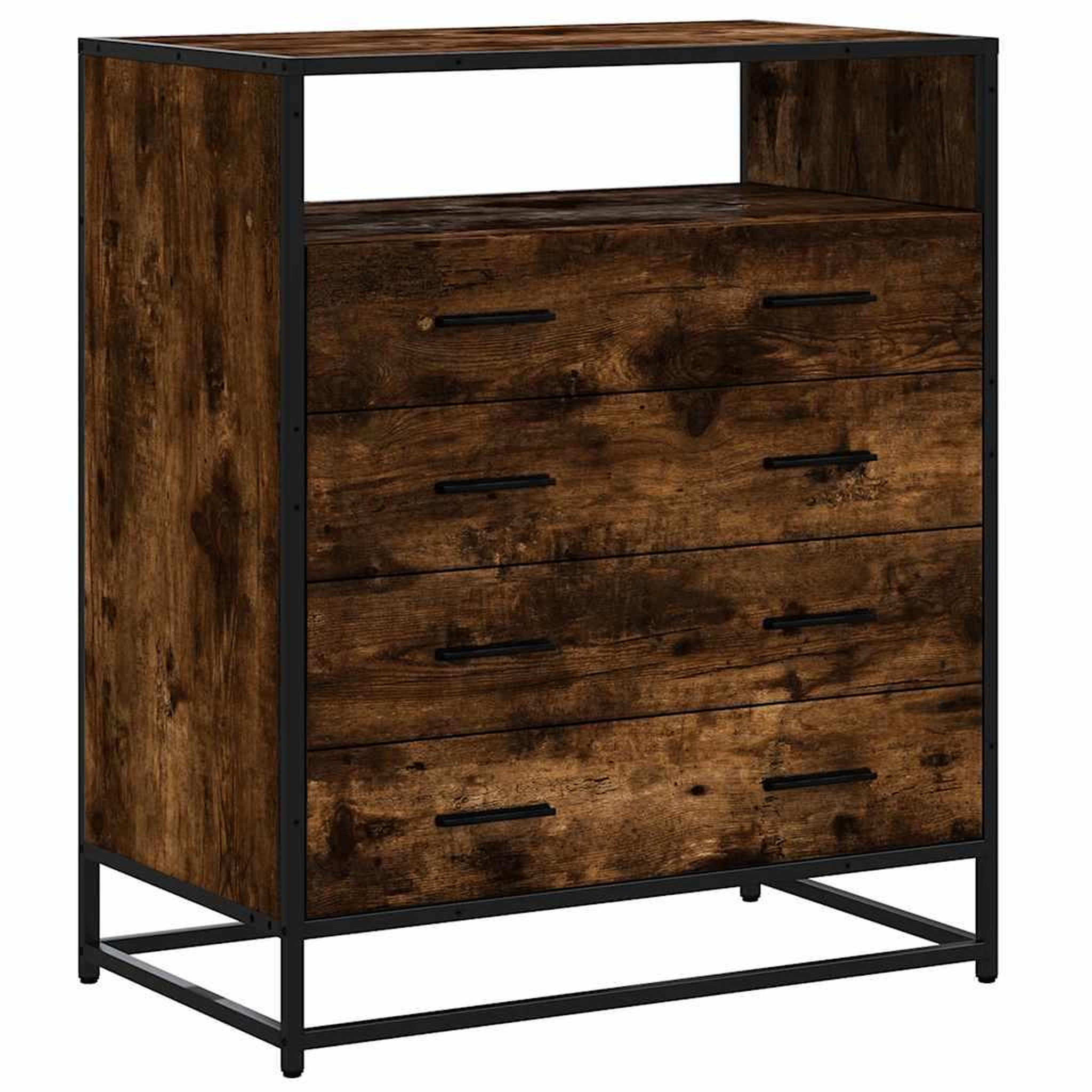Voir la diapositive 2 : VIDAXL Commode chene fume 70x41x83,5 cm bois d'ingenierie