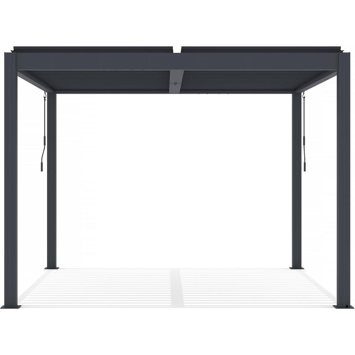 Habitat et Jardin Pergola bioclimatique en aluminium  Windsor  - 3 x 3 m - Anthracite