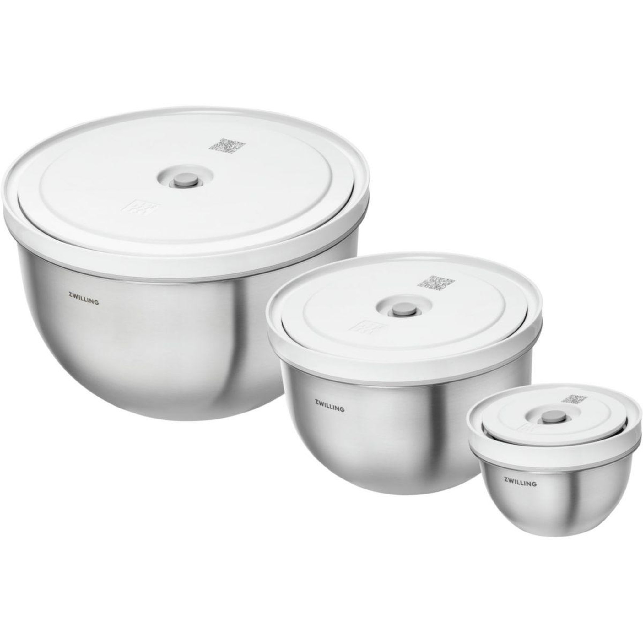 ZWILLING Boîte alimentaire 3 bols inox avec couvercles s-m-l