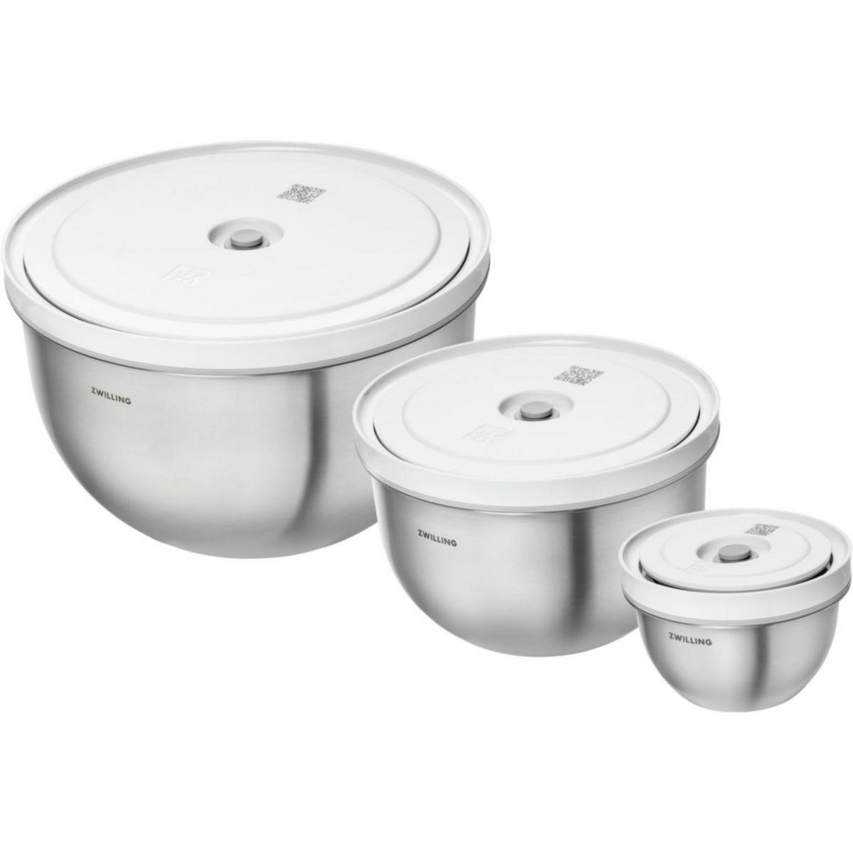ZWILLING Boîte alimentaire 3 bols inox avec couvercles S-M-L