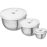 ZWILLING Boîte alimentaire 3 bols inox avec couvercles S-M-L