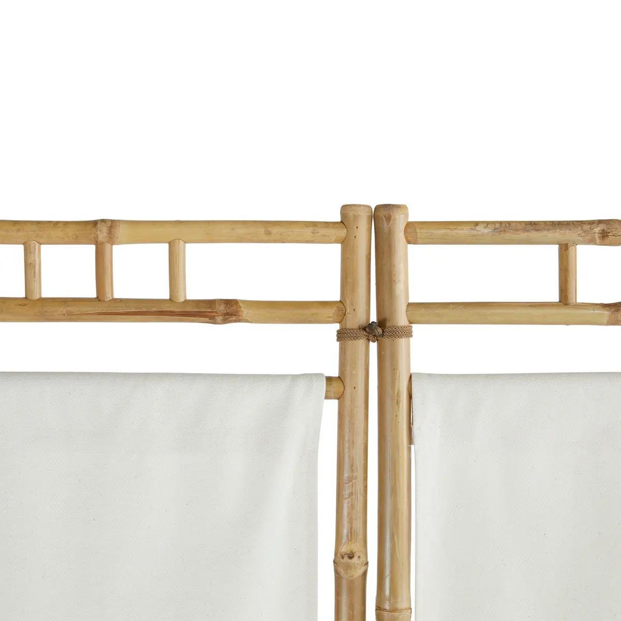 Voir la diapositive 2 : ATMOSPHERA Paravent en bambou  kael  135x170cm blanc