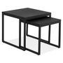 Voir la diapositive 1 : Paris Prix Lot de 2 Tables d'Appoint Gigognes  Dezina  50cm Noir