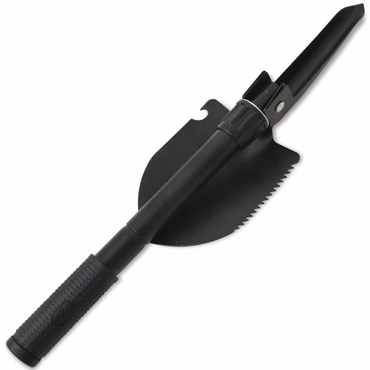 VIDAXL Pelle pliable Acier au carbone Noir