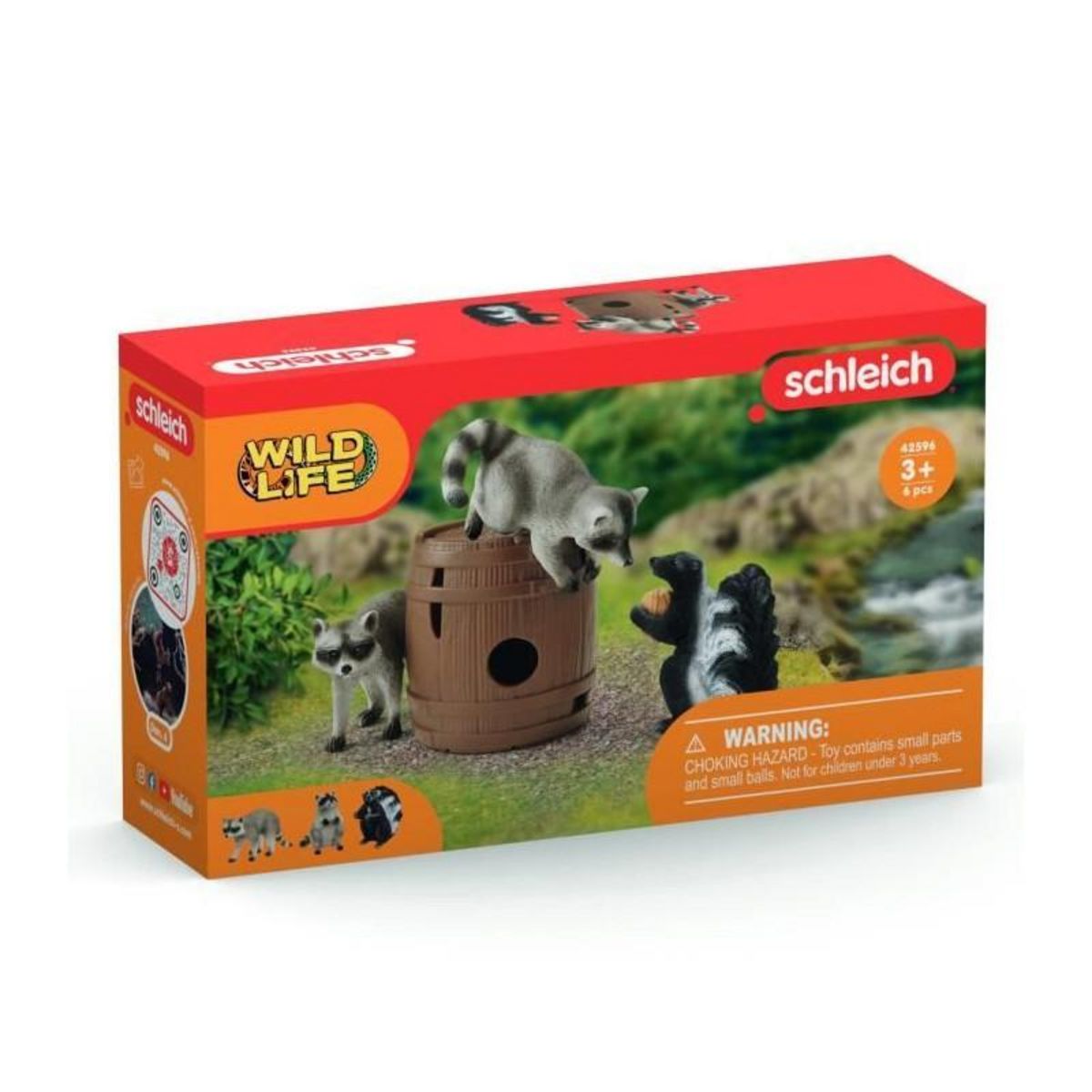 Schleich Coffret Jeux rigolos avec la noix, figurines animaux sauvages, Schleich 42596 Wild Life, Pour enfant des 3 ans
