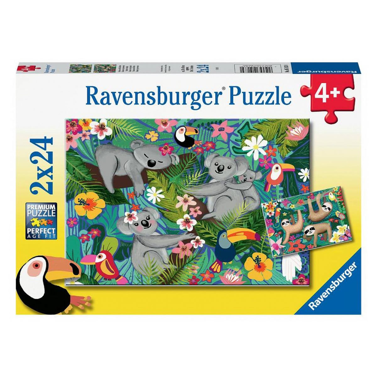 RAVENSBURGER Puzzles 2x24 pieces - koalas et paresseux