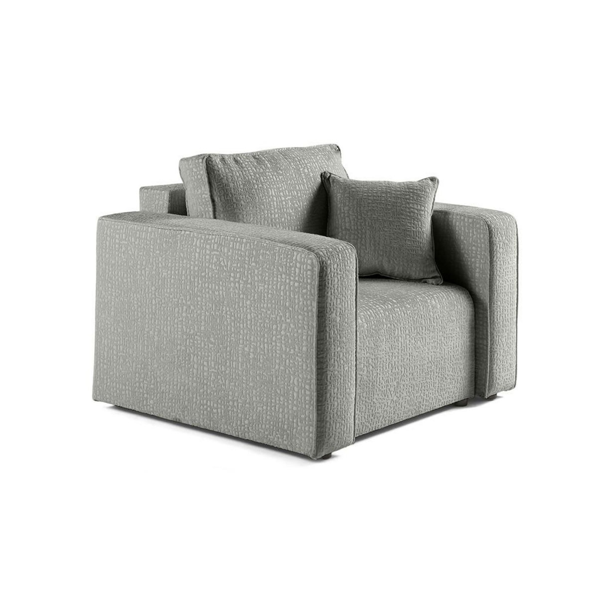 BEST MOBILIER Topaze - fauteuil - en tissu velours relief