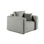 Voir la diapositive 1 : BEST MOBILIER Topaze - fauteuil - en tissu velours relief