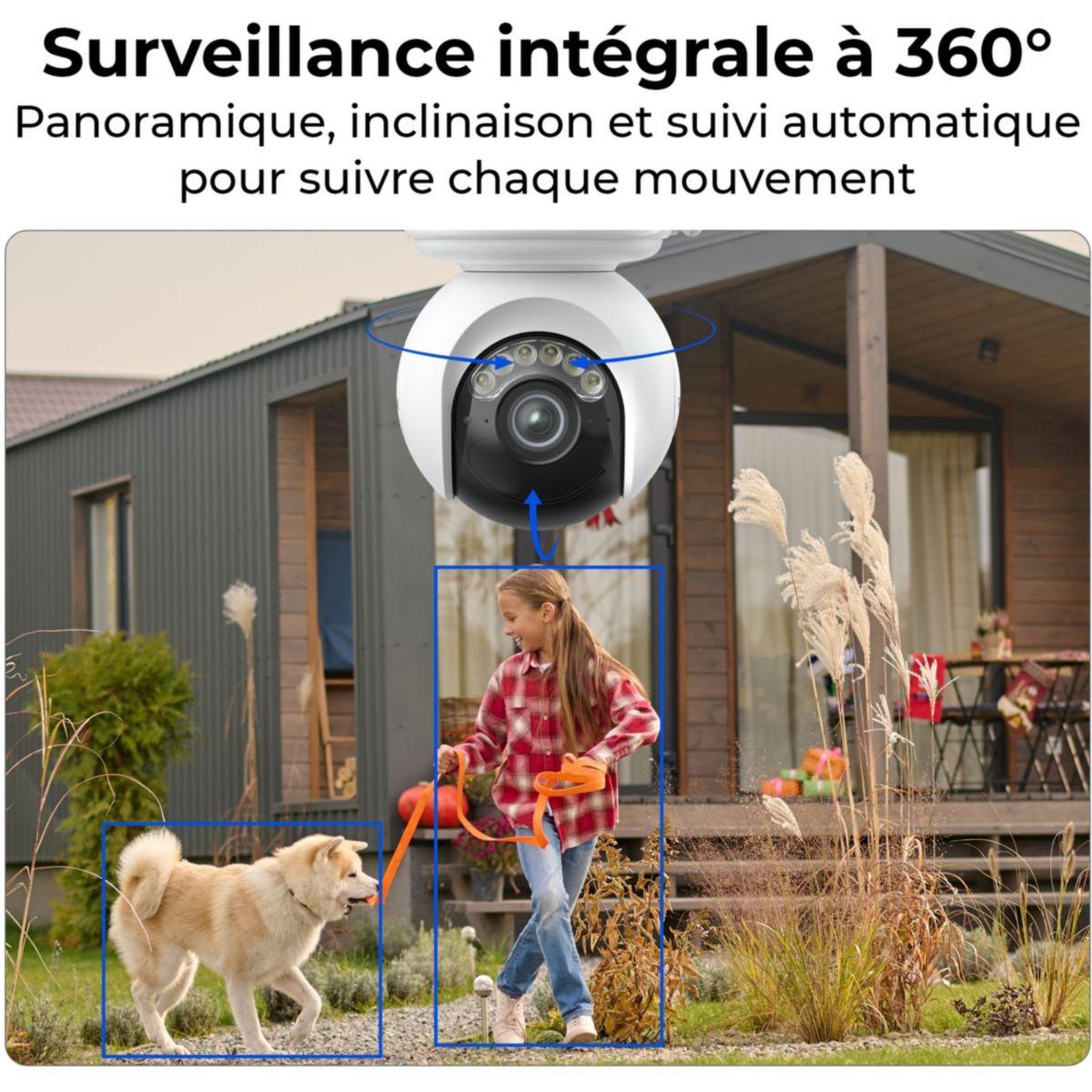 Voir la diapositive 3 : REOLINK Caméra de surveillance b660 + panneau solaire blanc