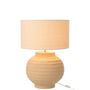 Voir la diapositive 2 : Paris Prix Lampe à Poser en Terre Cuite  Shawna  46cm Beige