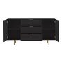 Voir la diapositive 2 : BEST MOBILIER Monica - buffet - noir - 150 cm