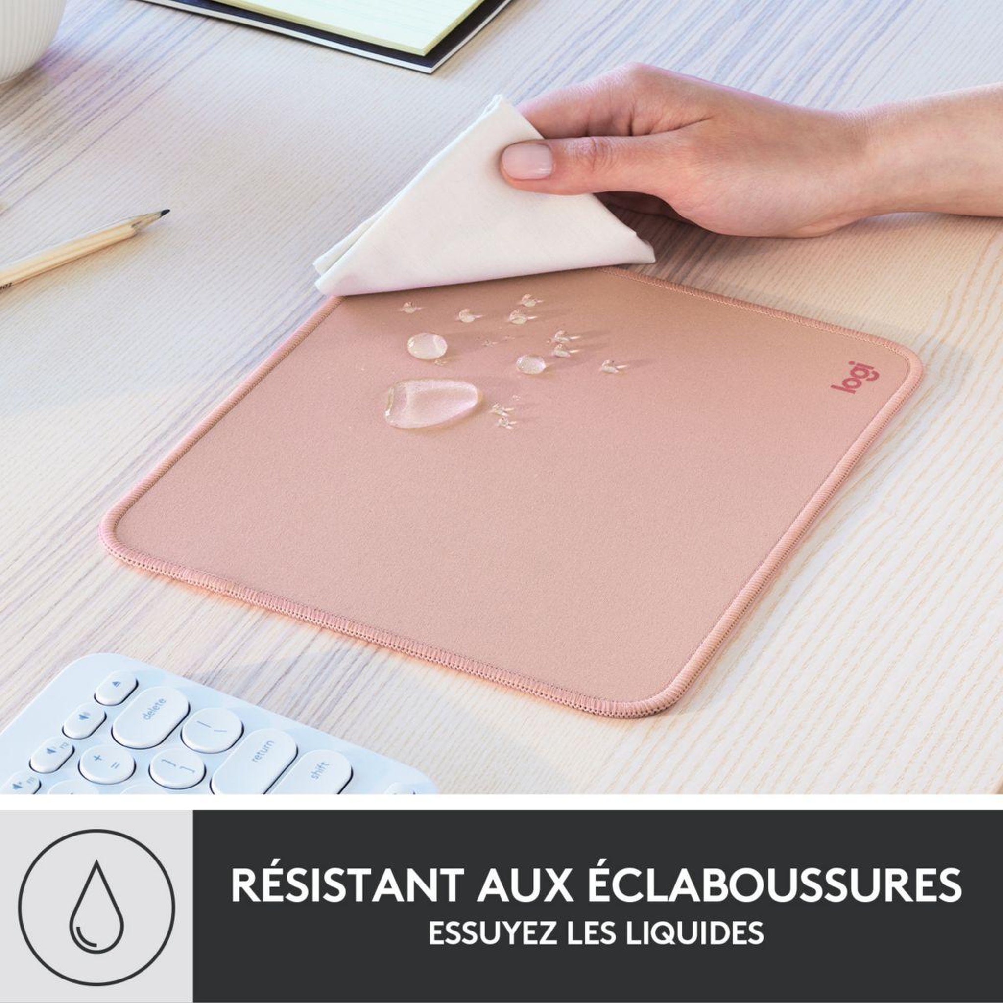 Voir la diapositive 3 : Logitech Tapis de souris souris - Rose