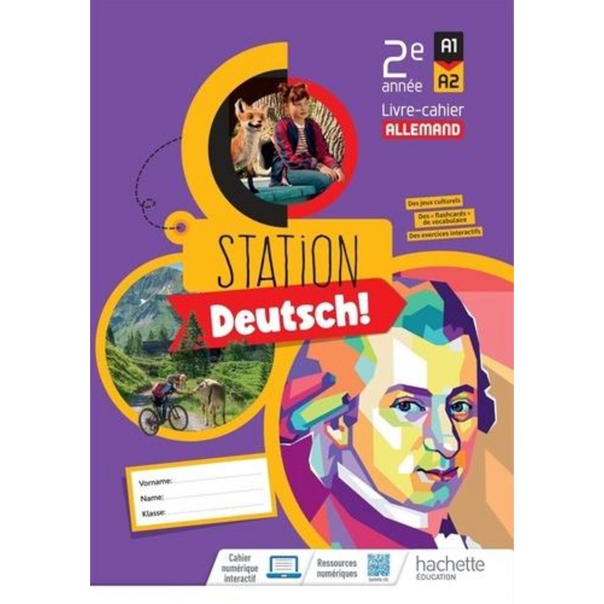 ALLEMAND 2E ANNEE A1-A2 STATION DEUTSCH! LIVRE-CAHIER, EDITION 2024, Coste Emmanuelle