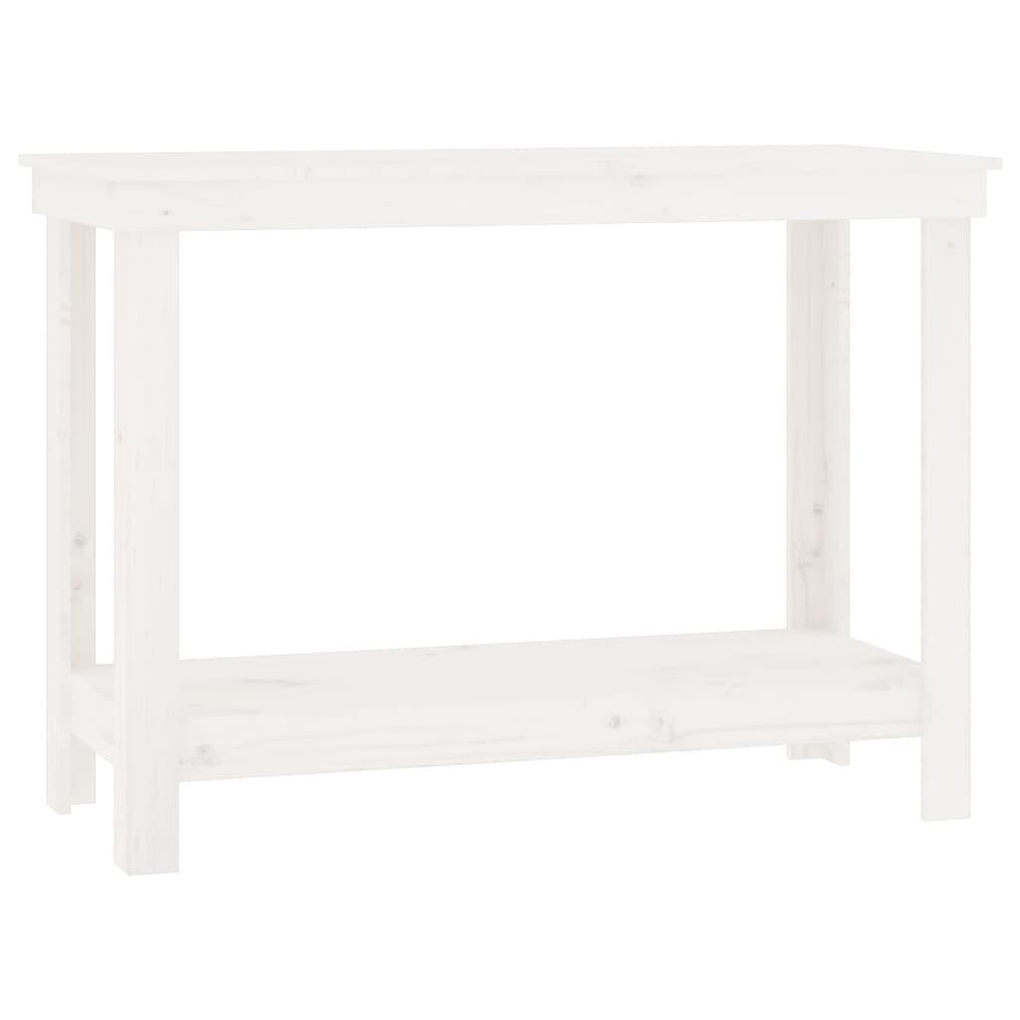 Voir la diapositive 2 : VIDAXL Banc de travail Blanc 110x50x80 cm Bois de pin massif