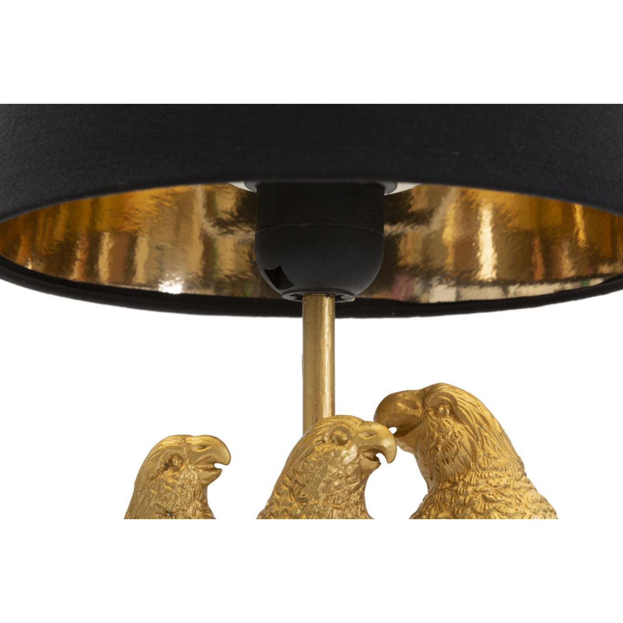 Voir la diapositive 2 : Paris Prix Lampe à poser design  perroquets  39cm or & noir