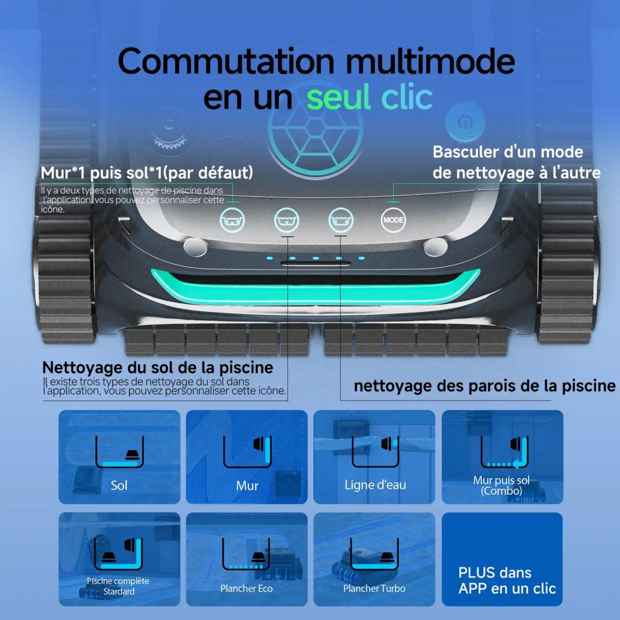 Voir la diapositive 4 : WYBOT Robot piscine s2 solar