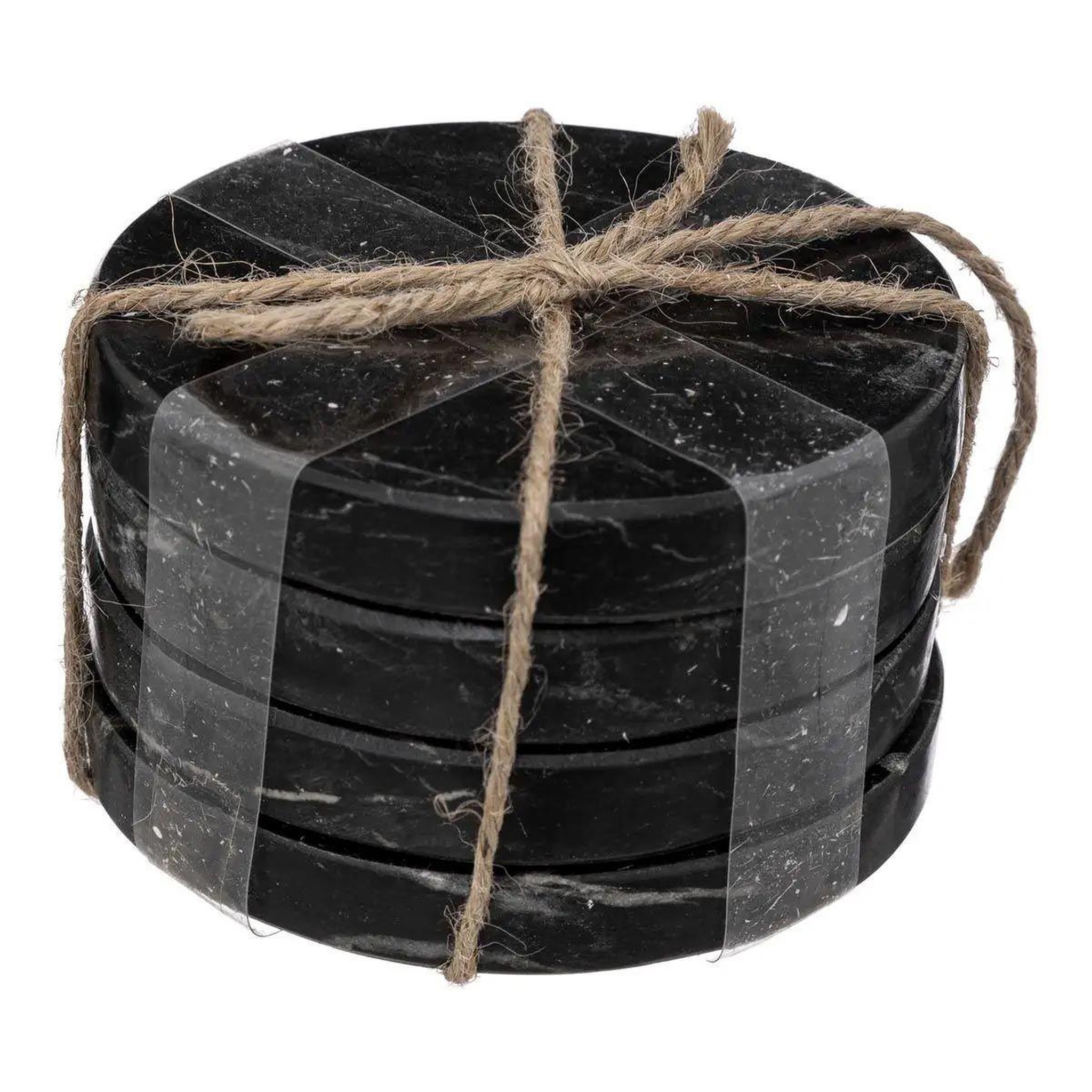 Voir la diapositive 3 : SECRET DE GOURMET Lot de 4 dessous de verre  sublima  10cm noir