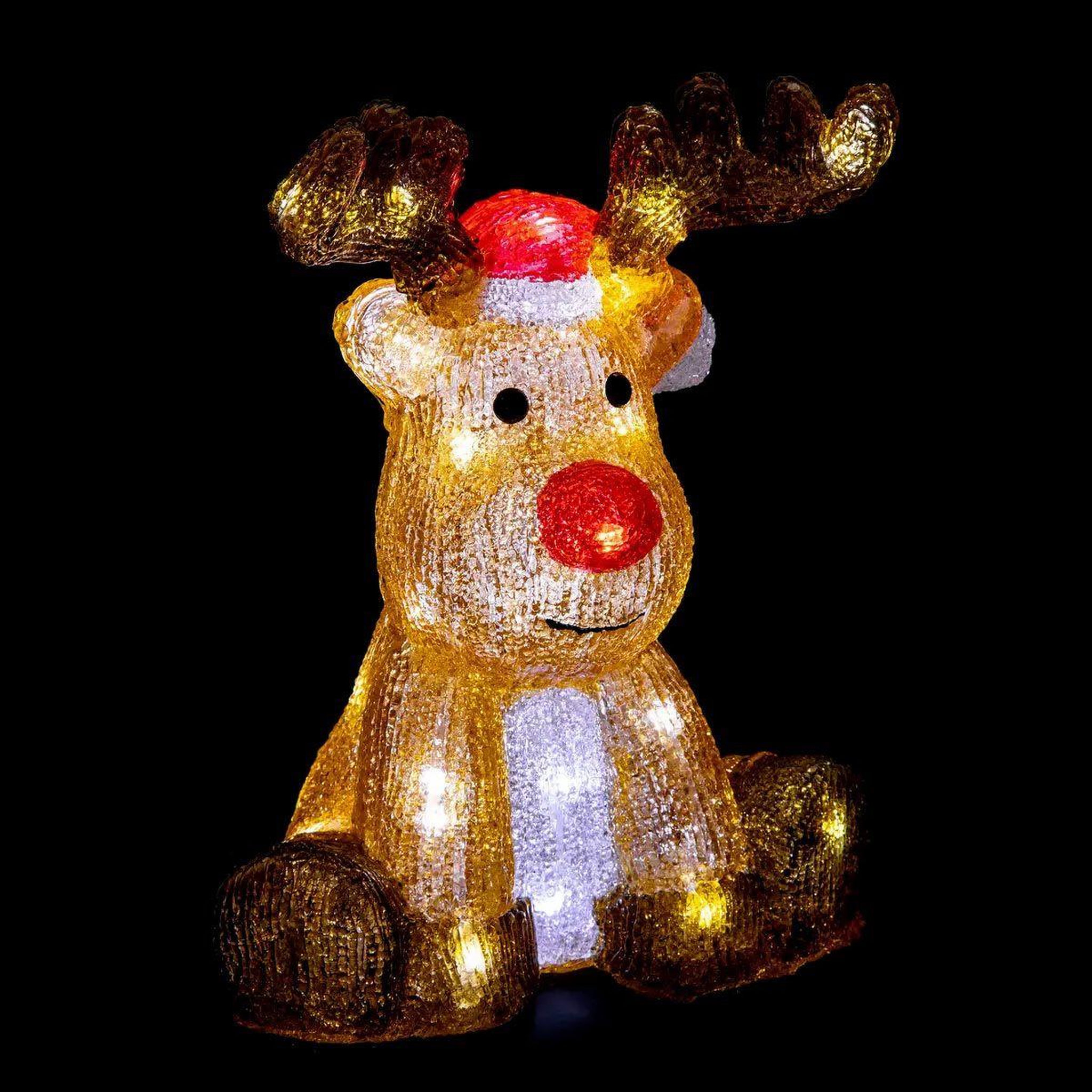 FEERIC LIGHT & CHRISTMAS Décoration lumineuse de noël  renne  30cm marron