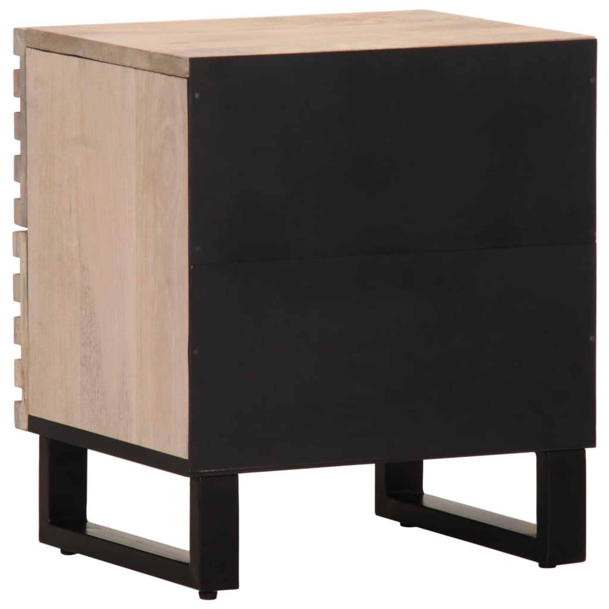 Voir la diapositive 5 : VIDAXL Table de chevet 40x34x46 cm bois de manguier massif blanchi
