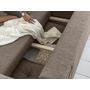 Voir la diapositive 4 : BEST MOBILIER Lena - canapé d'angle convertible - avec coffre - style scandinave - 5 places - gauche