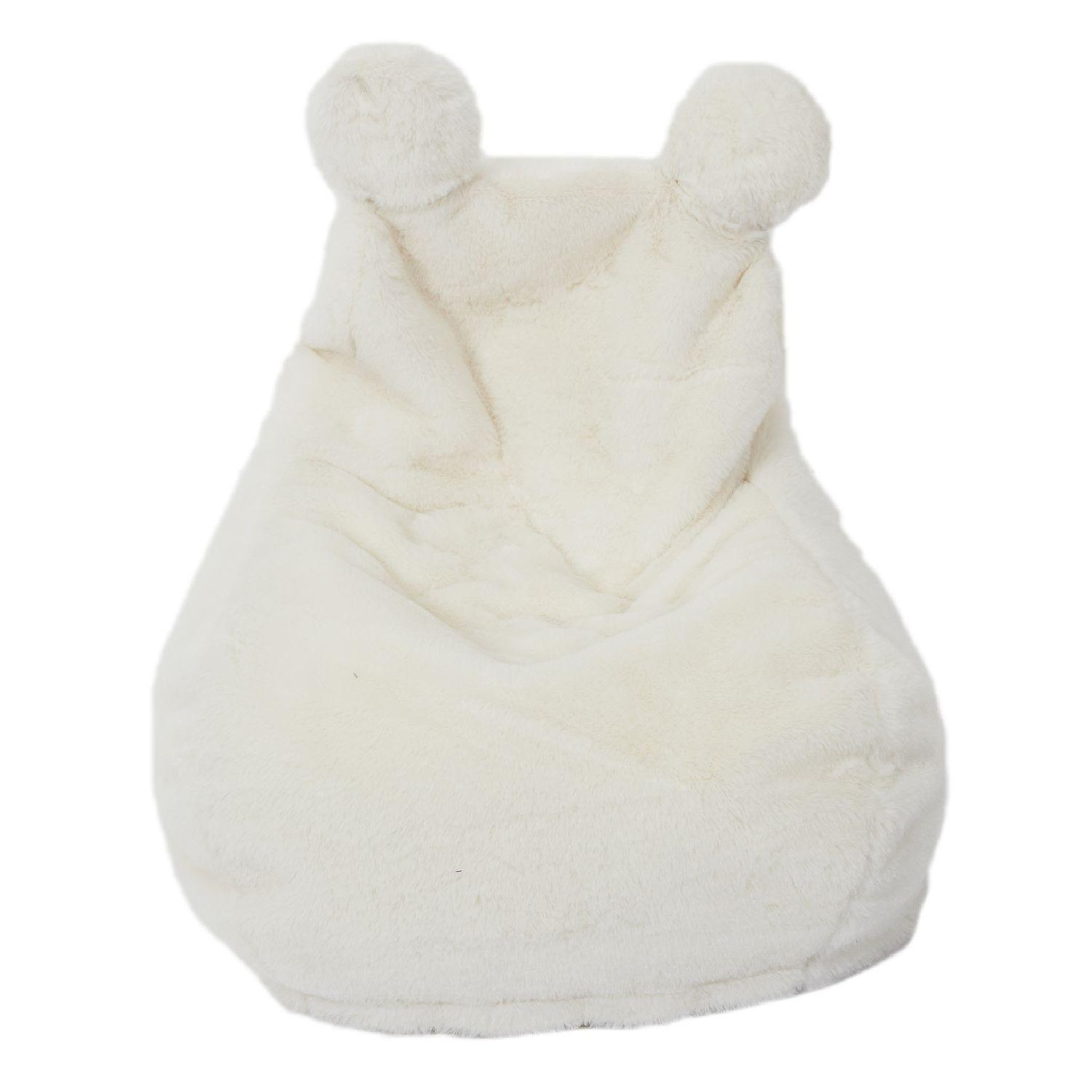 Voir la diapositive 1 : TOILINUX Fauteuil pour enfant en forme de poire imitiation fourrure - Blanc
