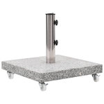 VIDAXL Socle de parasol Granite 30 kg Carre Gris