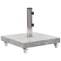 Voir la diapositive 1 : VIDAXL Socle de parasol Granite 30 kg Carre Gris