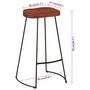 Voir la diapositive 6 : VIDAXL Tabourets de bar Gavin lot de 2 50x40x78cm bois massif manguier