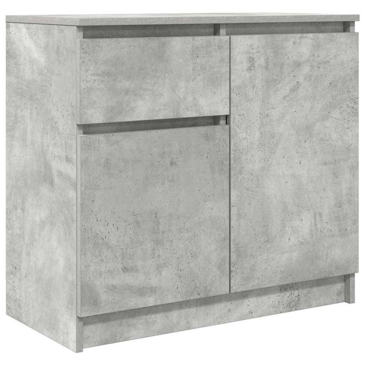 VIDAXL Buffet avec tiroir gris beton 71x35x65 cm bois d'ingenierie