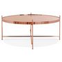 Voir la diapositive 3 : Paris Prix Table Basse Design en Verre  Rona  83cm Cuivre