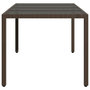 Voir la diapositive 5 : VIDAXL Table de jardin avec dessus en verre marron resine tressee