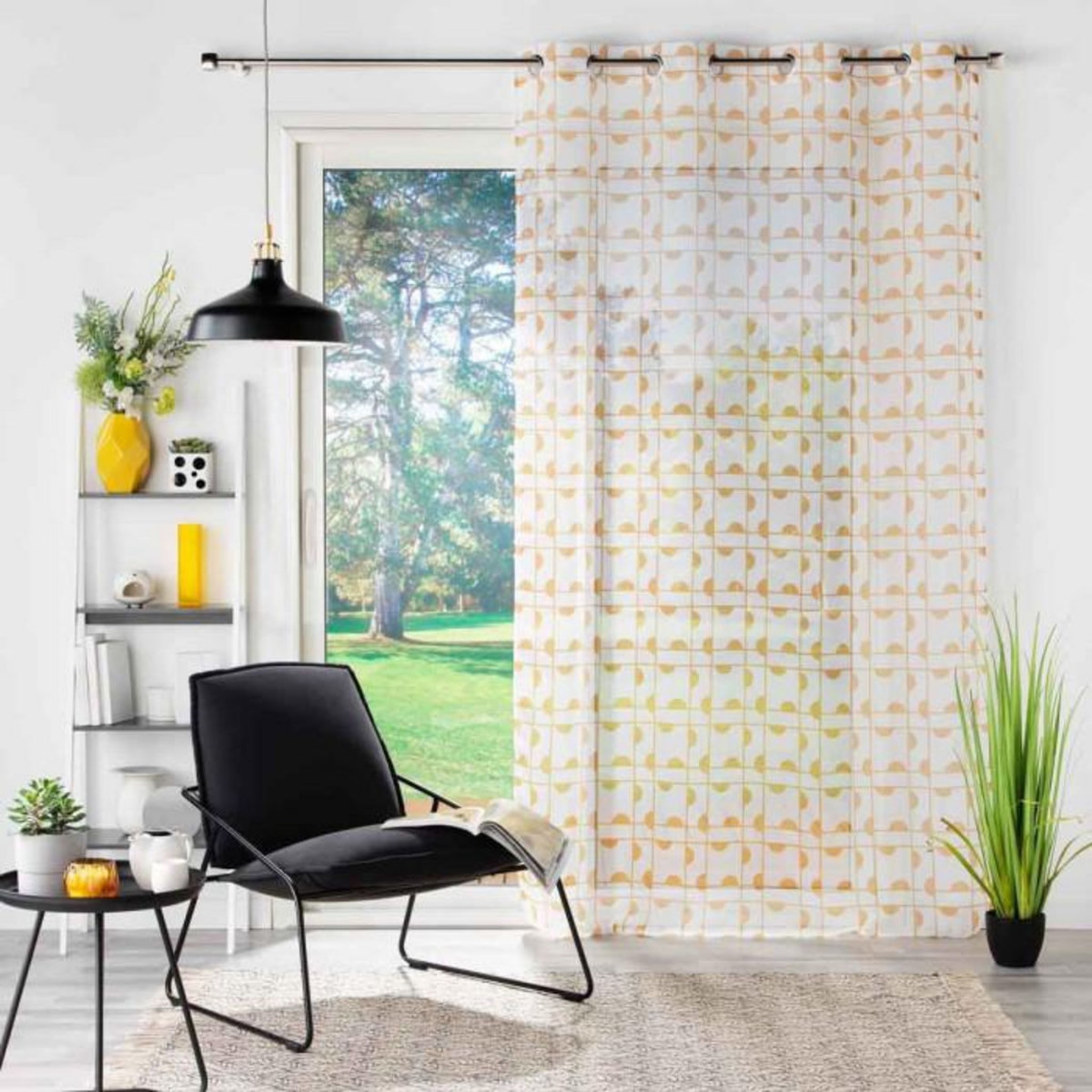 Paris Prix Rideau Voilage à Œillets  Gabi  140x240cm Miel