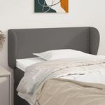 VIDAXL Tete de lit avec oreilles Gris 93x23x78/88 cm Similicuir