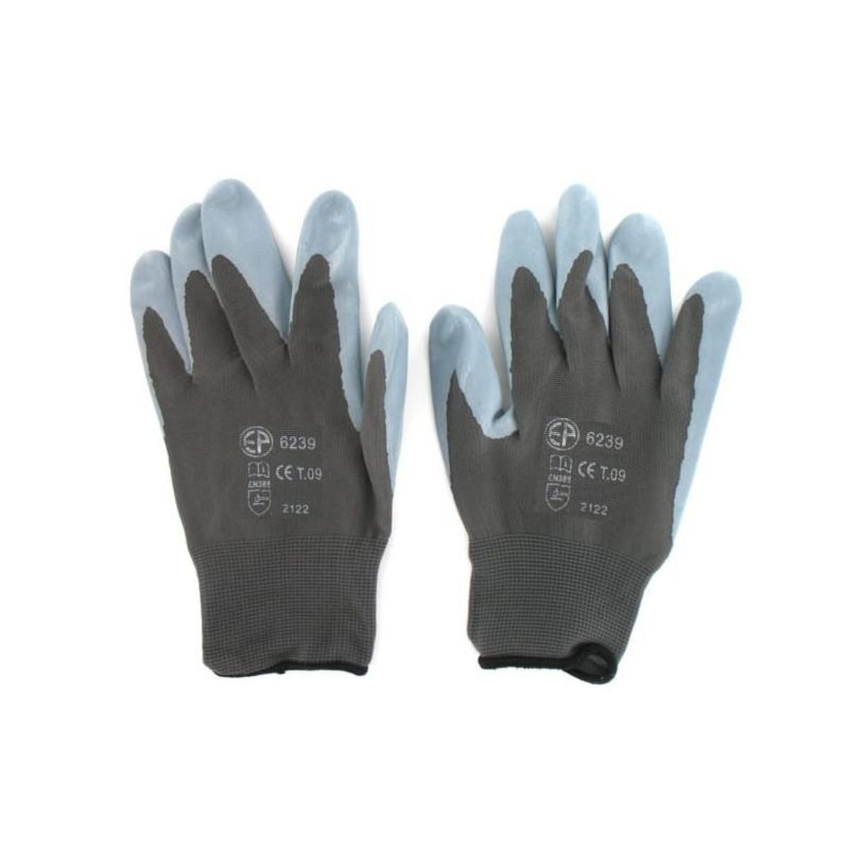 EURO PROTECTION Gants Polyamide gris paume nitrile Taille L/9 EP 6239