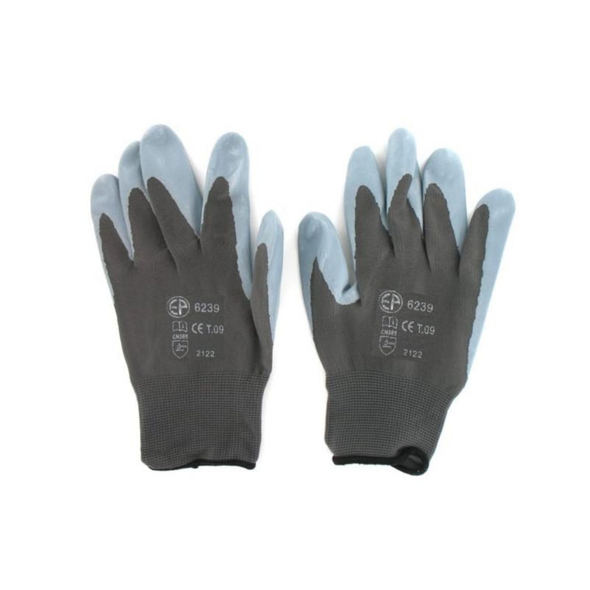 EURO PROTECTION Gants Polyamide gris paume nitrile Taille L/9 EP 6239