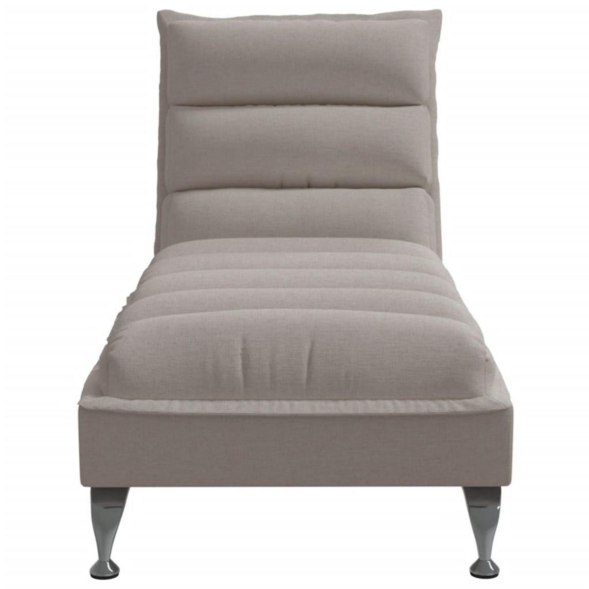 VIDAXL Chaise longue avec coussins taupe tissu