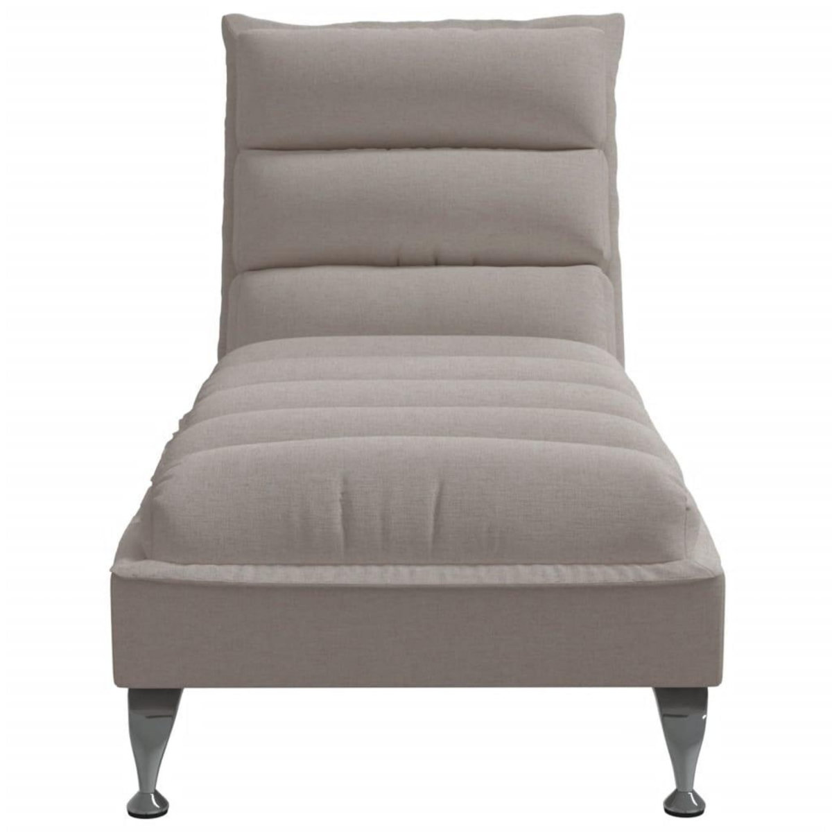 VIDAXL Chaise longue avec coussins taupe tissu