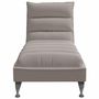 Voir la diapositive 4 : VIDAXL Chaise longue avec coussins taupe tissu
