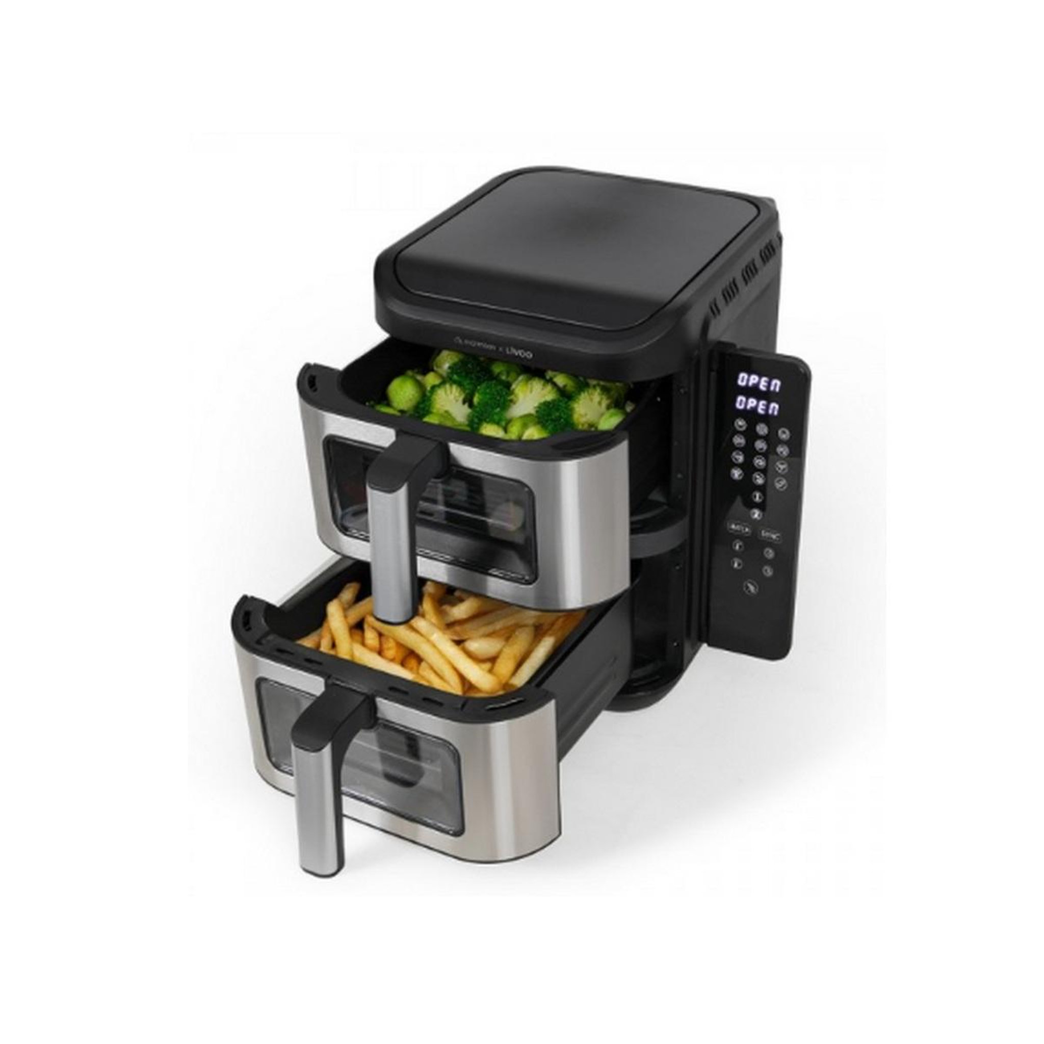 Voir la diapositive 6 : LIVOO Friteuse sans huile 2 x 5.5l 2800w - doc344co