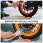 Voir la diapositive 4 : HOMCOM Roulette d'atelier max. 220 Kg pneu largeur inf. 180 mm acier orange alu