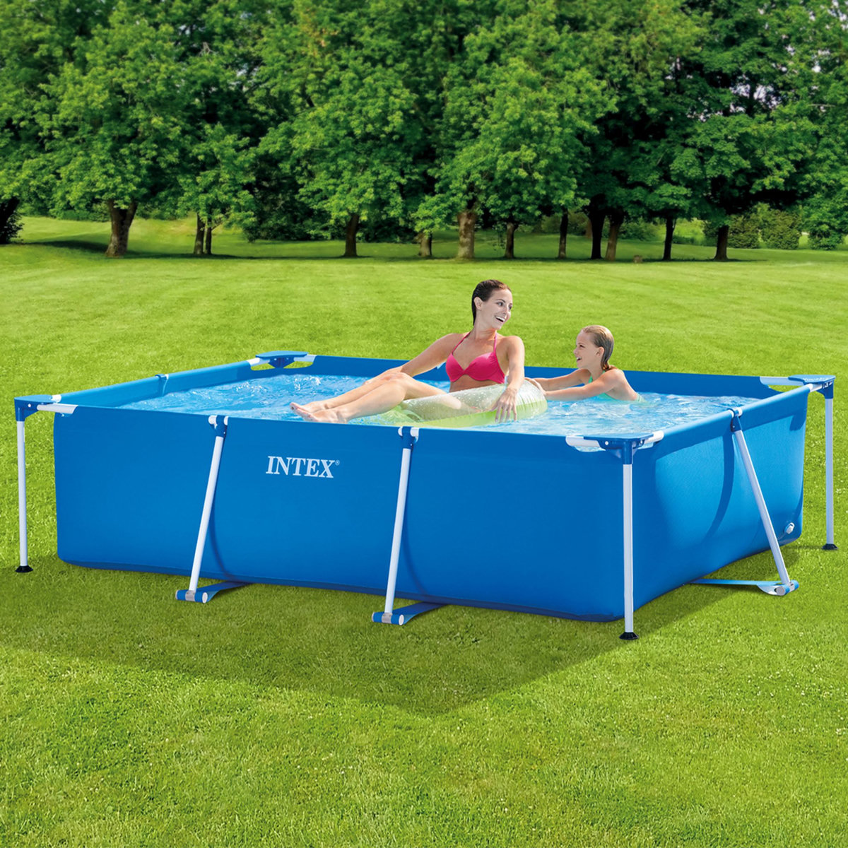 INTEX Piscine tubulaire rectangulaire - 220x150x60cm - METAL FRAME JUNIOR