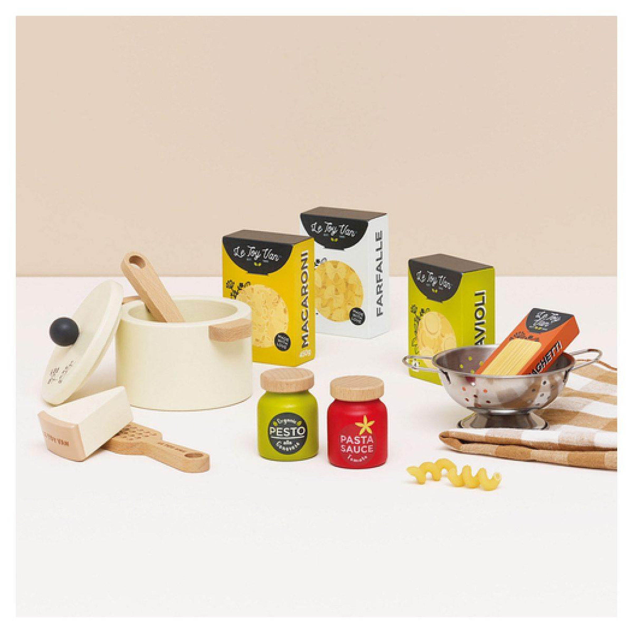 Voir la diapositive 2 : Le Toy Van Set de pates bio à l'italienne en bois