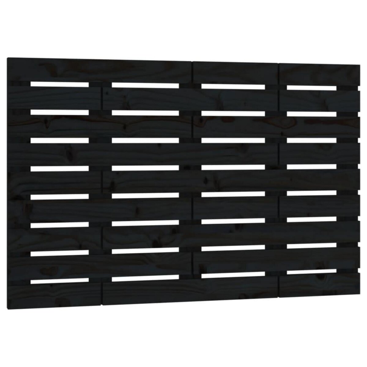 VIDAXL Tete de lit murale Noir 96x3x63 cm Bois massif de pin