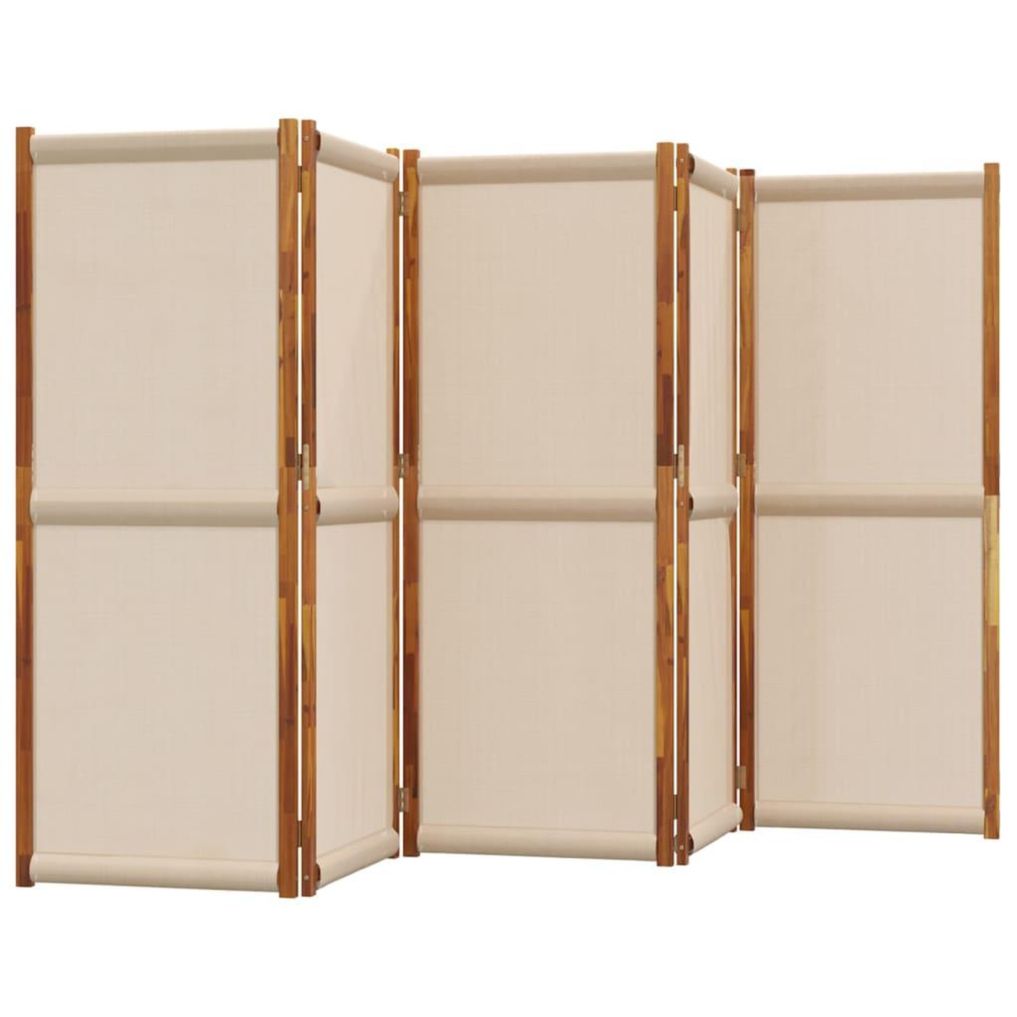 Voir la diapositive 3 : VIDAXL Cloison de separation 5 panneaux taupe 350x180 cm