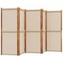 Voir la diapositive 3 : VIDAXL Cloison de separation 5 panneaux taupe 350x180 cm