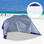 Voir la diapositive 2 : OUTSUNNY Parasol abri solaire contemporain protection UPF 50+ sac transport fourni bleu marine