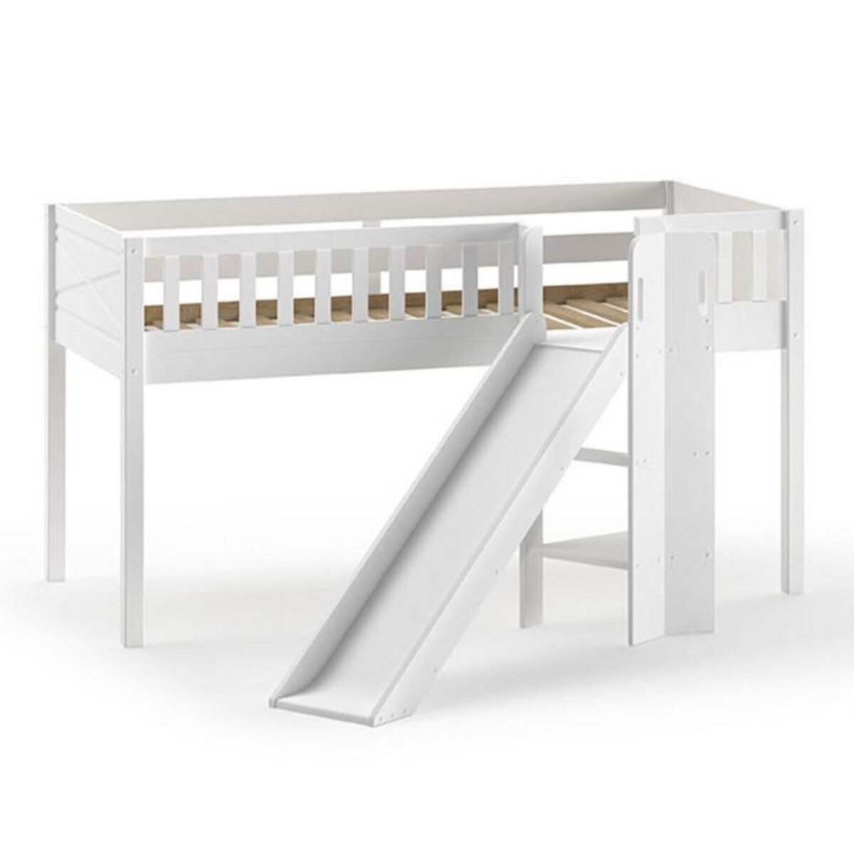Paris Prix Lit Enfant Toboggan  Scott  90x200cm Blanc