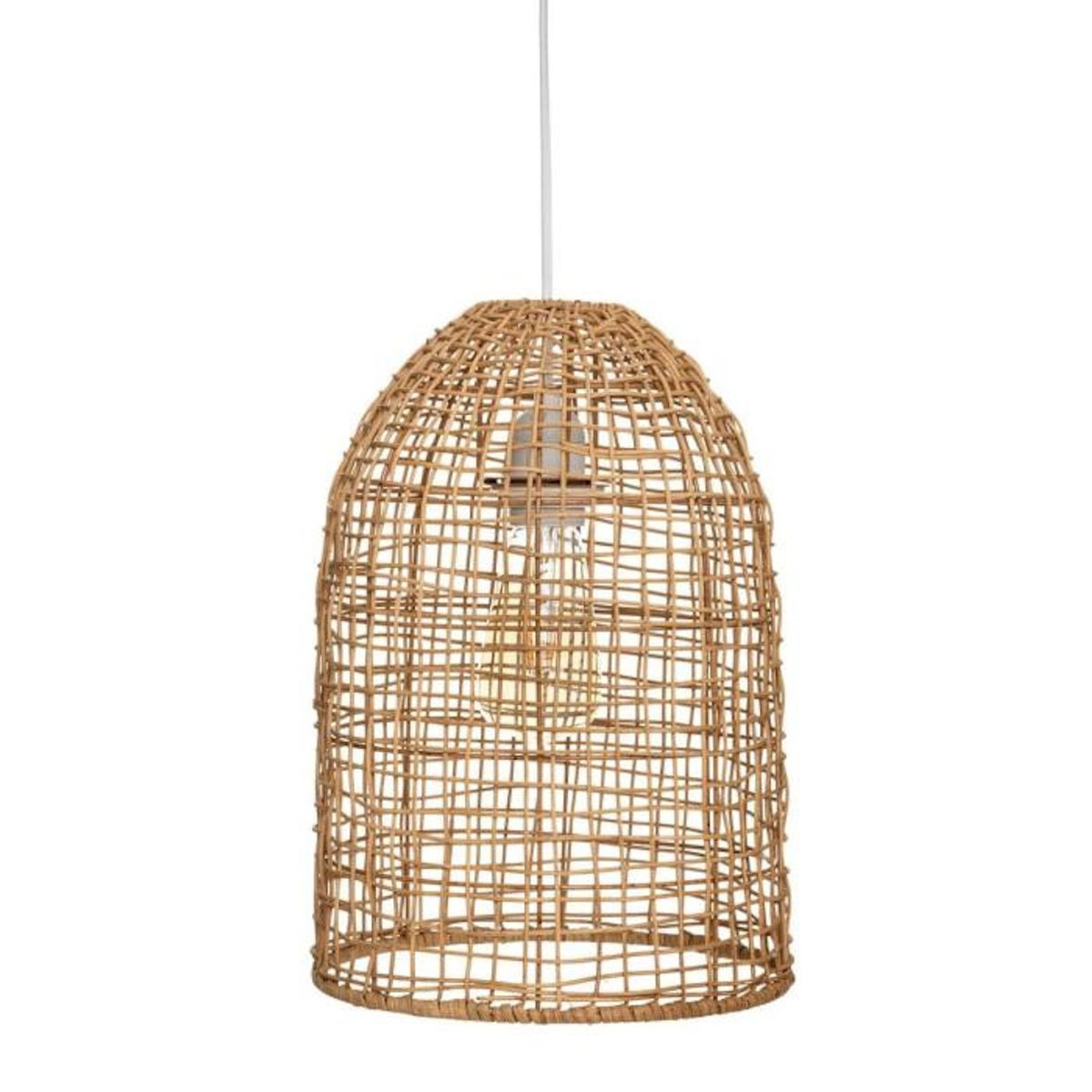 ATMOSPHERA Lampe Suspension en Rotin  Karla  34cm Beige