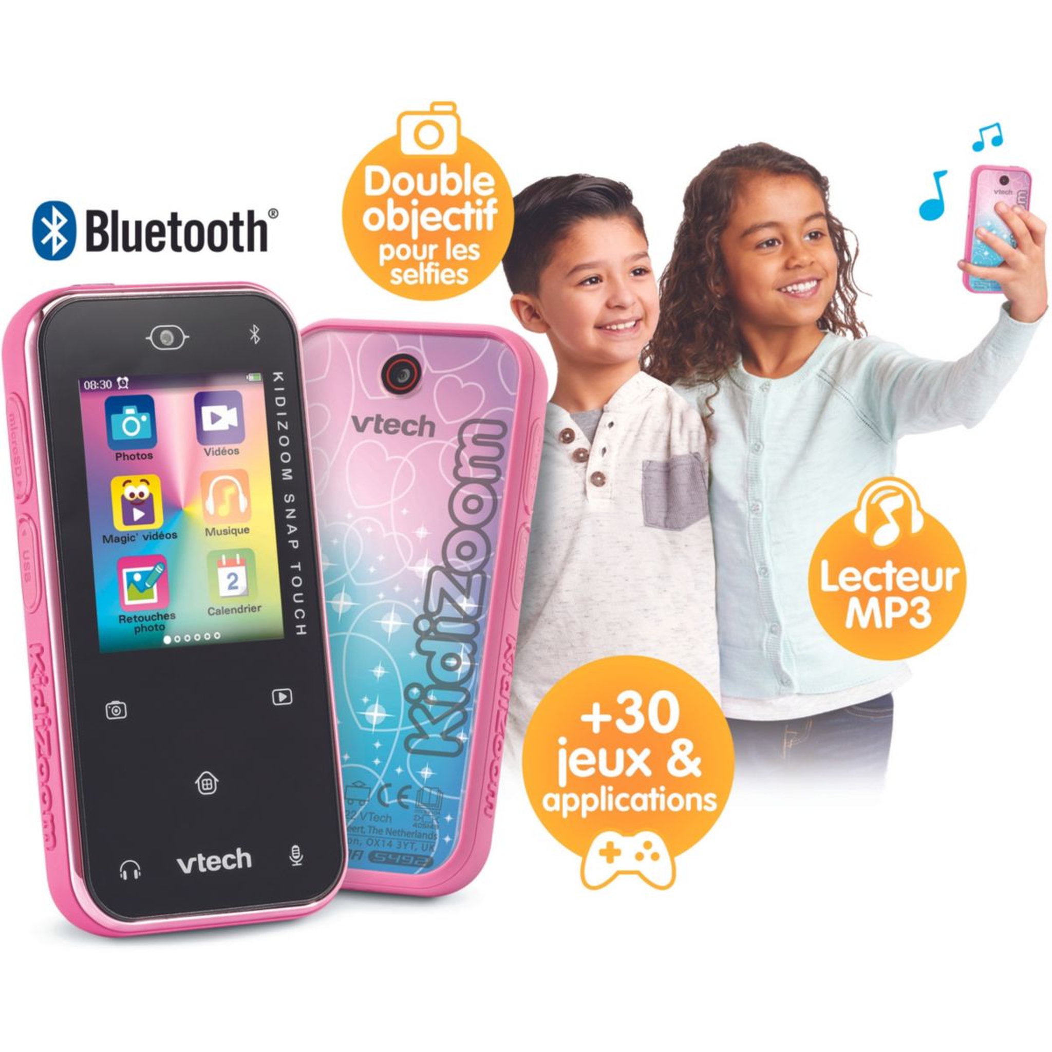 Voir la diapositive 4 : VTECH Appareil photo enfant Kidizoom Snap Touch rose
