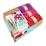 CHAMPY CROCHET. COFFRET AVEC 4 PELOTES, 1 AIGUILLE A LAINE, 1 CROCHET, DE LA OUATE, 6 YEUX KAWAII ET 3 PORTE-CLES, Bernard Edouard